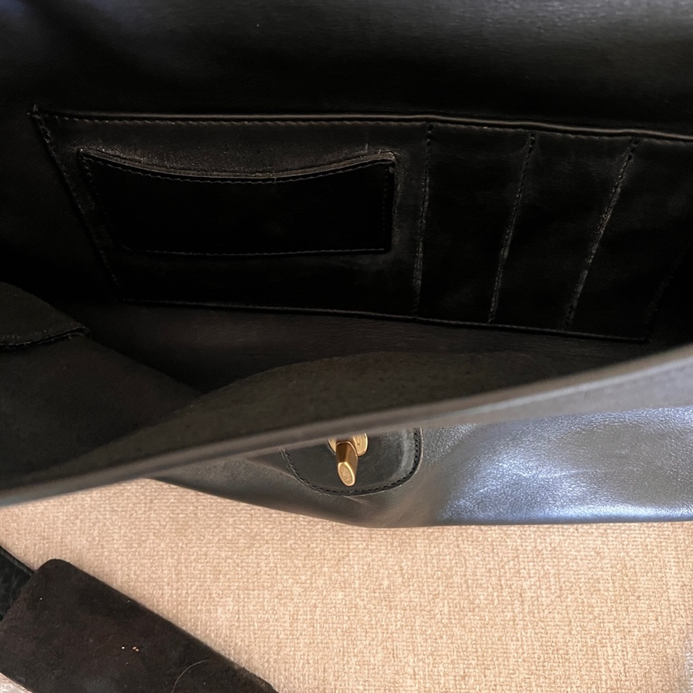 Coach Beekman Leather Briefcase Messenger Laptop Bag Black w/ Strap 5266 VTG - Picture 8 of 16